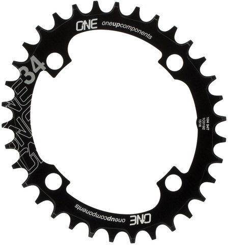 OneUp Components Plato ovalado 104 BCD Traction - black/34 dientes
