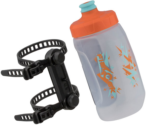 Sistema de portabidones TWIST uni base con bidón Kids de 450 ml - transparente-blanco/450 ml