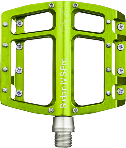 NC-17 Sudpin IV S-Pro Flat Pedal - 7075 Aluminum MTB Platform Pedal With FAIL-SAFE System (Black)