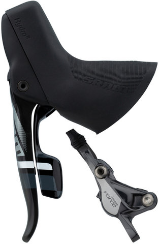 SRAM Freno de disco hidr. Force 22 c. maneta de cambios/frenos DoubleTap® - ice grey anodized/rueda delantera izq.