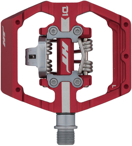 HT DUO D1 Clipless/Platform Pedals - red/universal