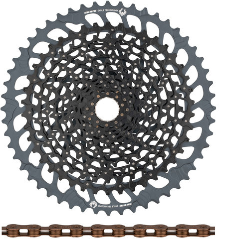 SRAM Set desgaste cassette GX Eagle XG-1275 + cadena Eagle 12 velocidades - black - XX1 copper/10-52