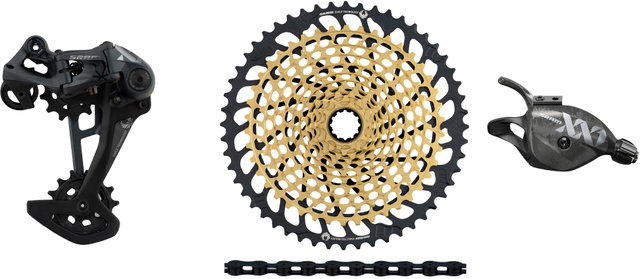 SRAM XX1 Eagle 1x12-speed Upgrade Kit with Cassette - gold - XX1 black/10-52