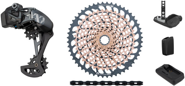 SRAM XX1 Eagle AXS 1x12-fach Upgrade-Kit mit Kassette - copper - XX1 black/10-52