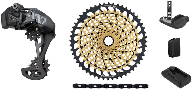 SRAM XX1 Eagle AXS 1x12-Speed Upgrade Kit w/ Cassette - gold - XX1 black/10-52