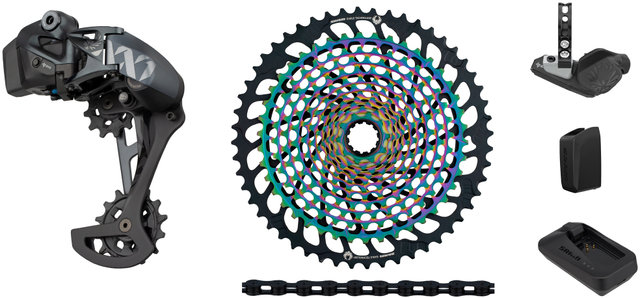 SRAM Kit de actualización XX1 Eagle AXS 1x12 velocidades con cassette - rainbow - XX1 black/10-52