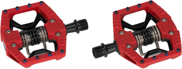 crankbrothers Pédales à Clip / à Plateforme Double Shot 3 - black-red/universal