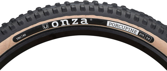 Onza Porcupine TRC MC60 Skinwall 27.5+ Folding Tyre - black-brown/27.5x2.60