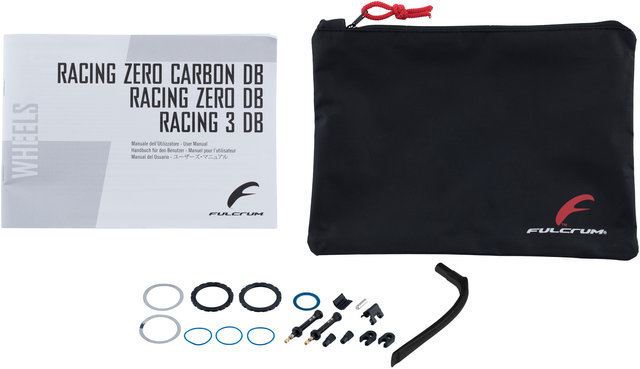 Fulcrum Racing Zero Carbon Competizione DB C19 Disc Center Lock Laufradsatz - schwarz/28" Satz (VR 12x100 + HR 12x142) Shimano