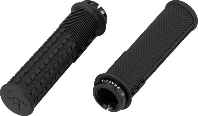 Peaty's Monarch Grips Knurl Lock-On Handlebar Grips - black/thick