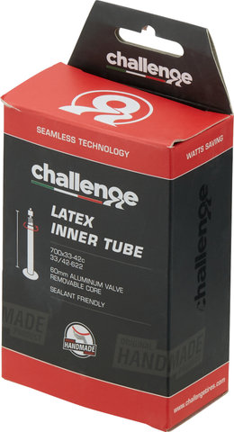 Challenge Chambre à air Latex Cross/Gravel - rouge/Valve Presta (SV)/33-622 à 42-622/60 