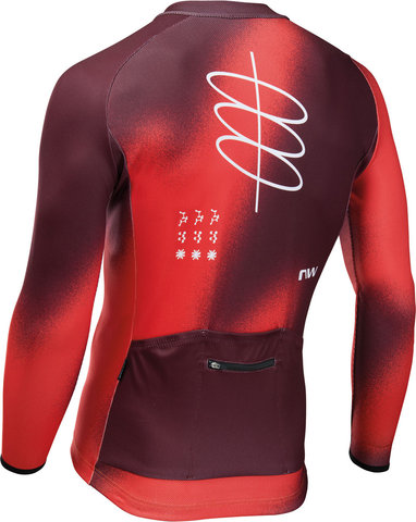 Northwave Blade L/S Trikot - lava red-bordeaux | S