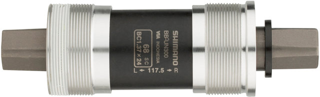 Eje de pedalier BB-UN300 cuadrado - universal/BSA 68x117,5