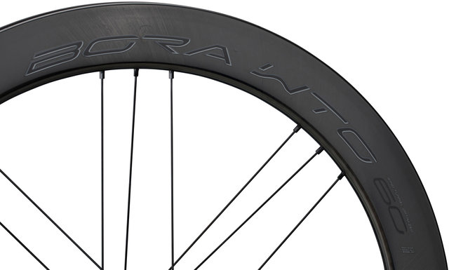 Juego de ruedas Bora WTO 60 Carbon Disc Center Lock 28" - black-dark label/28" set (RD 12x100 + RT 12x142) Campa