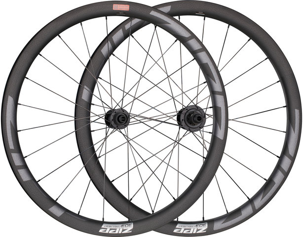 Zipp 303 Firecrest® Carbon Tubeless Disc Center Lock Laufradsatz - black/28" Satz (VR 12x100 + HR 12x142) SRAM XDR