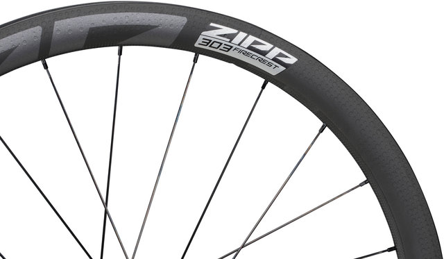 Zipp Juego de ruedas 303 Firecrest® Carbon Tubeless Disc Center Lock - black/Juego 28" (RD 12x100 + RT 12x142) SRAM XDR