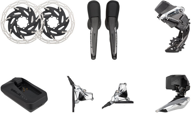 SRAM Set de grupo de cambios Red eTap AXS HRD FM para 2x12 velocidades 6 ag - black/universal