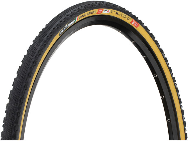 Challenge Gravel Grinder Pro Handmade TLR 28" Folding Tyre - black-brown/36-622 (700x36c)