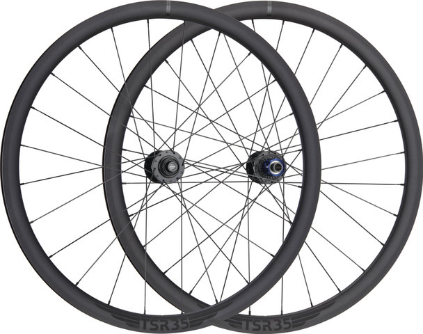 tune Set de Roues TSR35 Disc Center Lock 28" - noir/Set de 28" (avant 12x100 + arrière 12x142) Shimano