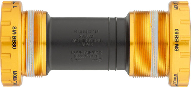 Eje de pedalier Saint SM-BB80 Hollowtech II - negro-dorado/BSA 68/73