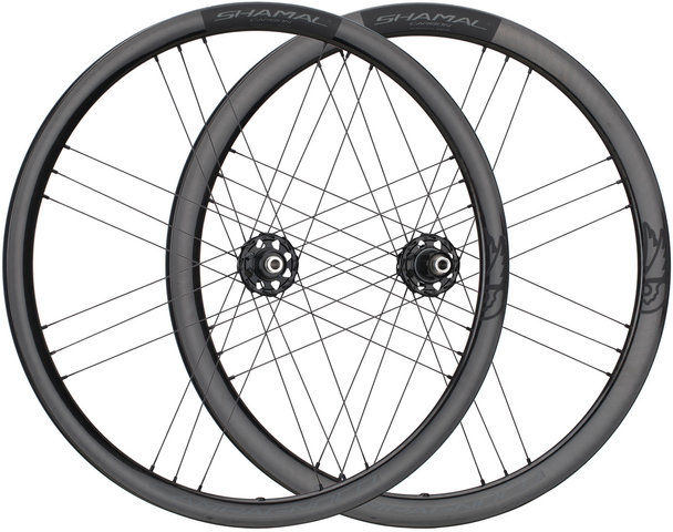 Campagnolo Shamal Carbon Disc Center Lock 28" Laufradsatz - black/28" Satz (VR 12x100 + HR 12x142) Shimano