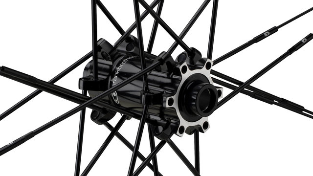 crankbrothers Juego de ruedas Zinc 3 Disc 6 agujeros - black-white/28" set (RD 15x100 + RT 12x142) clincher Shimano