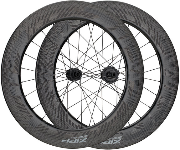 Juego de ruedas 808 NSW Carbon Tubeless Disc Center Lock - matte black-gloss black/Juego 28" (RD 12x100 + RT 12x142) SRAM XDR