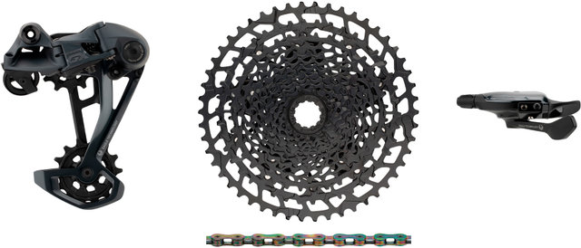 SRAM Kit de actualización GX Eagle 1x12 v. E-Bike con cassette p. Shimano - black - XX1 rainbow/11-50