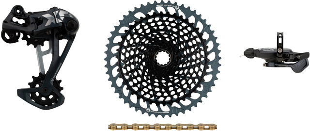 SRAM X01 Eagle 1x12-speed E-Bike Upgrade Kit with Cassette - black - XX1 gold/10-52