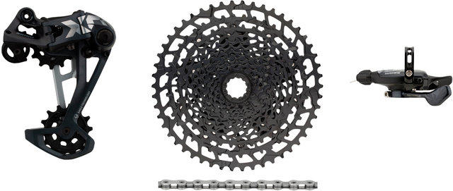 SRAM X01 Eagle 1x12-speed E-Bike Upgrade Kit with Cassette for Shimano - black - X01 silver/11-50