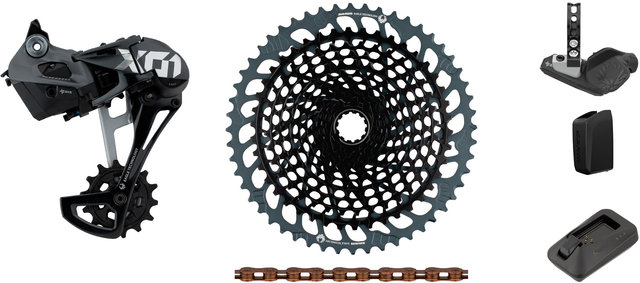 SRAM X01 Eagle AXS 1x12-fach Upgrade-Kit mit Kassette - black - XX1 copper/10-52