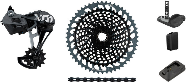 SRAM X01 Eagle AXS 1x12-Speed Upgrade Kit w/ Cassette - black - XX1 black/10-52