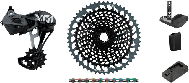 SRAM X01 Eagle AXS 1x12-Speed Upgrade Kit w/ Cassette - black - XX1 rainbow/10-52