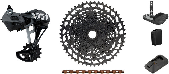 SRAM X01 Eagle AXS 1x12-speed Upgrade Kit with Cassette for Shimano - black - XX1 copper/11-50