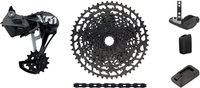 SRAM X01 Eagle AXS 1x12-speed Upgrade Kit with Cassette for Shimano - black - XX1 black/11-50