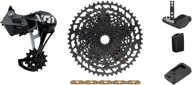 SRAM Kit de actualización X01 Eagle AXS 1x12 vel. con cassette p. Shimano - black - XX1 gold/11-50