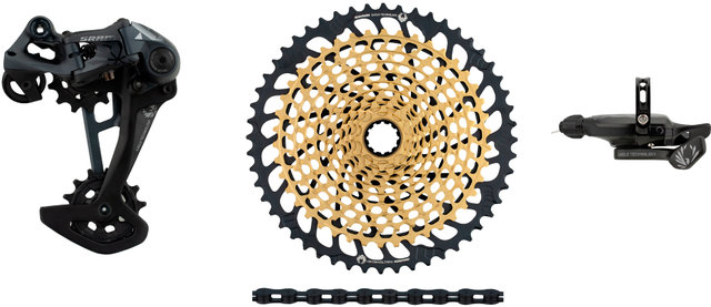 SRAM Kit de actualización XX1 Eagle 1x12 velocidades E-Bike con cassette - gold - XX1 black/10-52