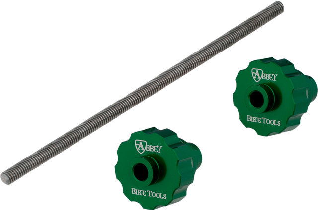 Abbey Bike Tools Geiszler Adapter for Truing Stand - green-silver/universal