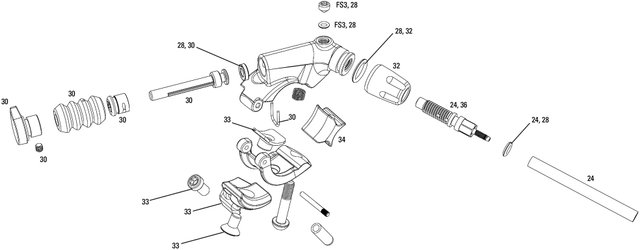 RockShox Pièces pour Reverb Remote (A2 / 2013-2016) - 24b/noir