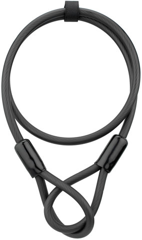 CONTEC Candado de arco PowerLoc con cable con trabilla adicional - negro/11.5 x 23 cm