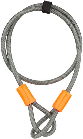 Kryptonite Candado de arco KryptoLok® Mini-7 con cable KryptoFlex® - negro-gris/8,2 x 17,8 cm