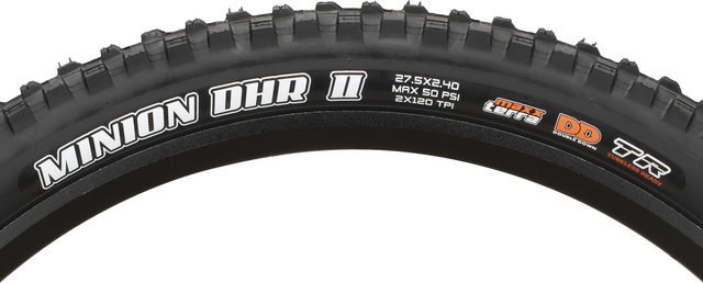 Maxxis Cubierta Plegable Minion DHR II WT DD TR MaxxTerra 27,5" - negro | 61-584 | 61 mm | 2.4 | 27.5 