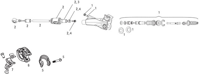 SRAM XX (2010-2011) / XX World Cup (2011) Brake Lever Spare Parts - 1/universal