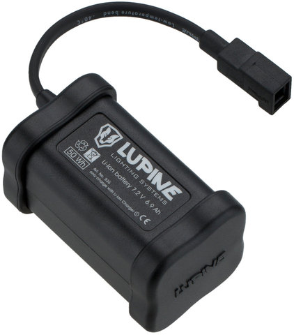 Lupine Batterie Li-Ion Hardcase avec Bande Velcro - noir/6,6 Ah