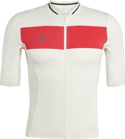adidas Cycling Maillot Heritage Tempo 3-Stripes - chalk white-pure ruby | S