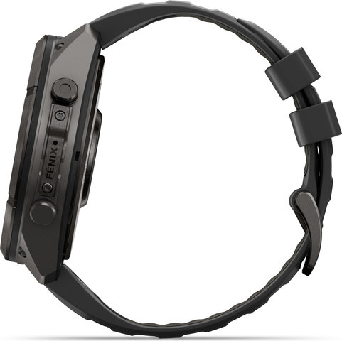 Garmin fēnix 9 Pro – inReach AMOLED Titan 51 mm Multisport-Smartwatch - schwarz-kieselgrau