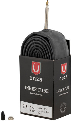 Onza Cámara de aire SA3 para 27,5" - negro/27,5 x 2,1-2,6 SV 47 mm