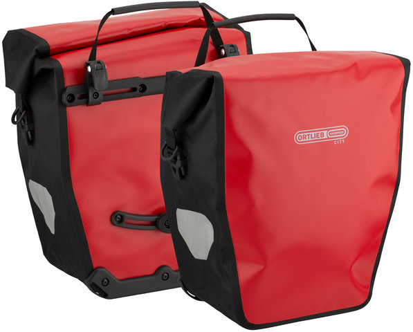 Back-Roller City Fahrradtaschen - rot-schwarz/40 Liter