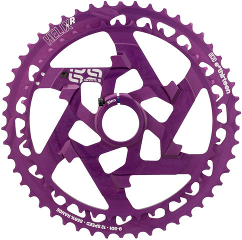 e*thirteen Helix R Sprocket Cluster for Helix R 12-speed Cassette - eggplant/42-50 teeth