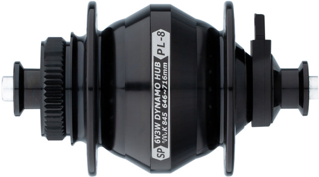 PL-8 Disc Center Lock Dynamo Hub - black/36 hole